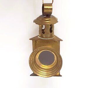 Vtg Brass Carriage Light Christmas Ornament Ships Lamp Car 1978 India Lantern